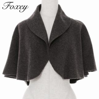 フォクシー(FOXEY)の【FOXEY】カシミヤ100%襟付きボレロカーディガン(カーディガン)