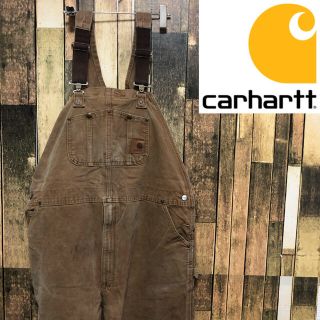 カーハート(carhartt)のカーハート メキシコ製 レザーロゴ オーバーオール サロペット デニム(サロペット/オーバーオール)