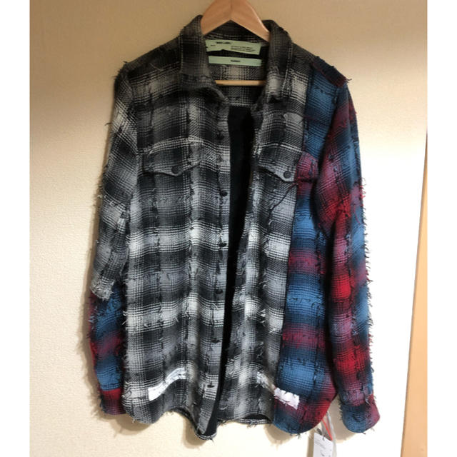 off-white 17FW mixed check shirt