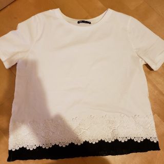 ザラ(ZARA)のZARA♥️新作新品今季春夏レースTシャツ(Tシャツ(半袖/袖なし))