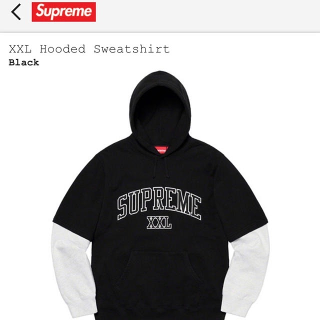 トップスSupreme XXL Hooded Sweatshirt シュプリーム