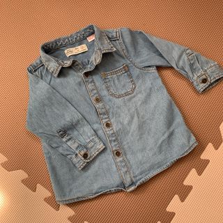 ザラキッズ(ZARA KIDS)のデニムシャツ　ZARA 80(シャツ/カットソー)