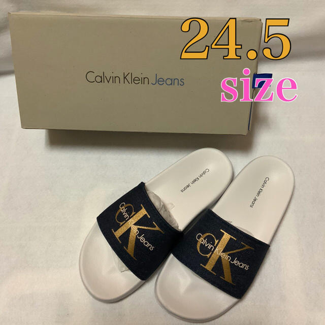 Calvin Klein(カルバンクライン)のCalvin Klein デニムホワイト  箱無しSALE❁⃘*.ﾟ レディースの靴/シューズ(サンダル)の商品写真
