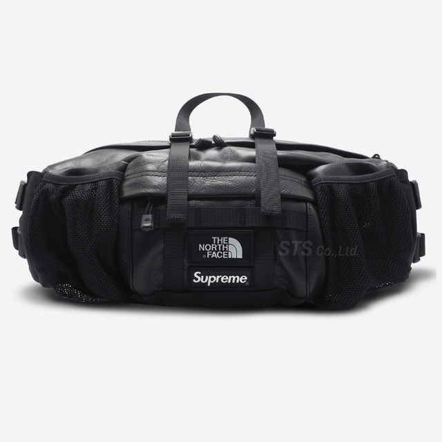 Supreme North Face Leather Waist Bag 黒