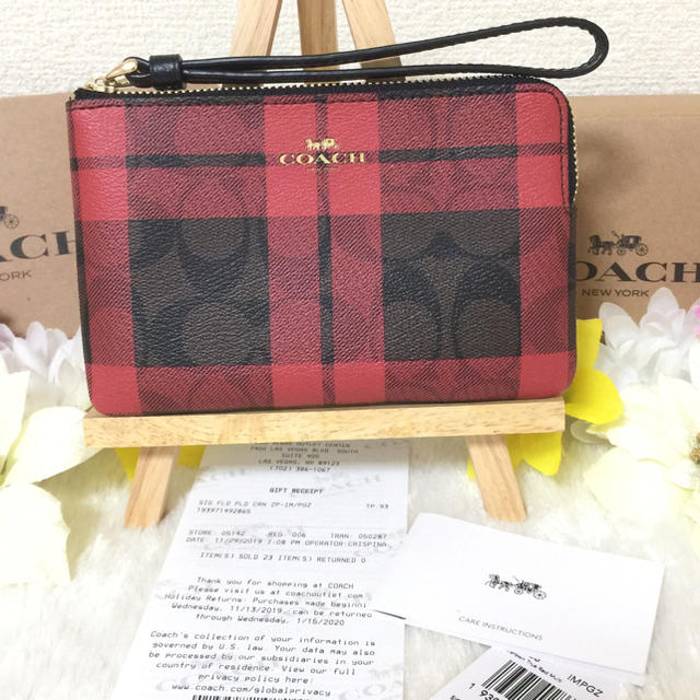 COACH(コーチ)の最新色 ギフトボックス付 COACH リストレット スマホ収納 マルチ ポーチ レディースのファッション小物(ポーチ)の商品写真