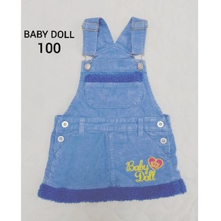 ベビードール(BABYDOLL)のBABY DOLL ベビド コーデュロイ ジャンパースカート 水色 100㎝(ワンピース)