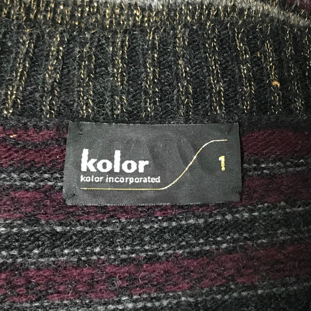 kolor(カラー)の定3万　kolor カラー　フェアアイルウールニットベスト1 金ラメ糸使用 メンズのトップス(ベスト)の商品写真