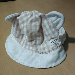ニシマツヤ(西松屋)の赤ちゃん　帽子　クマ耳　日除け付き(帽子)