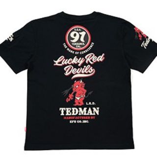 テッドマン(TEDMAN)のﾃｯﾄﾞﾏﾝ/Tｼｬﾂ/黒/tdss-509/ｶﾐﾅﾘﾓｰﾀｰｽ(Tシャツ/カットソー(半袖/袖なし))