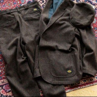 ディッキーズ(Dickies)のL TRIPSTER Dickies セットアップ ツイード ブラウン(テーラードジャケット)