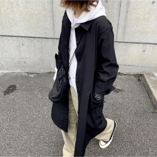 トゥデイフル(TODAYFUL)のfashiru ステンカラー コート 未使用 ブラック(ロングコート)