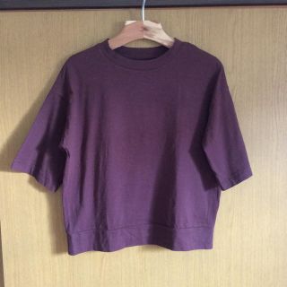 ムジルシリョウヒン(MUJI (無印良品))の【無印良品】五分袖クロプト丈Tシャツ(Tシャツ(半袖/袖なし))