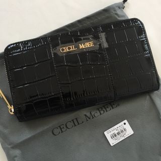 セシルマクビー(CECIL McBEE)の新品 セシルマクビー ラウンドファスナー 長財布 ウォレット ブラック 黒(財布)