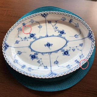 ロイヤルコペンハーゲン(ROYAL COPENHAGEN)のロイヤルコペンハーゲン   オーバル　フルレース　オーバルディッシュ(食器)