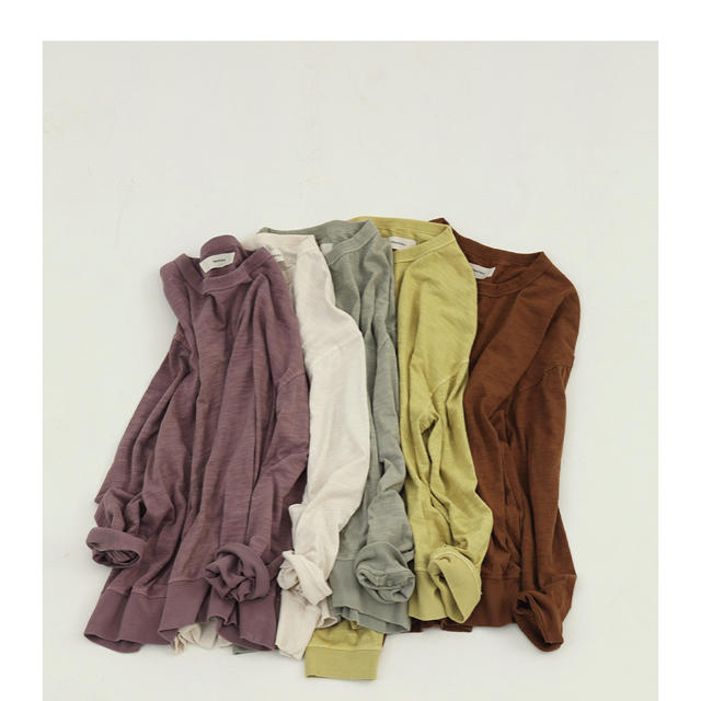 todayful Slub Cotton Long T-Shirts エクリュ