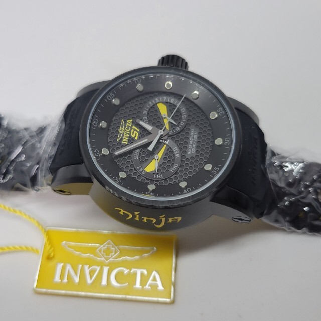 Invicta 48mm S1 Rally ninja(忍者) デイデイト黒＆黄