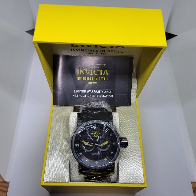 Invicta 48mm S1 Rally ninja(忍者) デイデイト黒＆黄