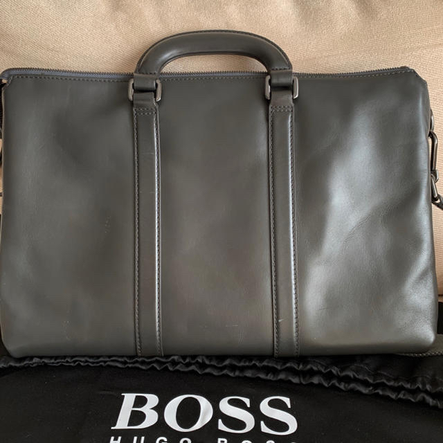 HUGO BOSS ヒューゴボス ビジネス2wayバッグ 茶-