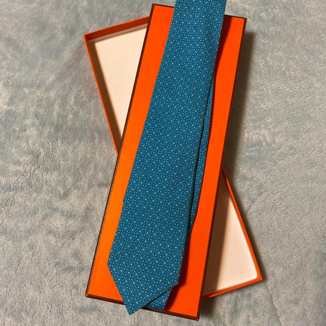 Hermes(エルメス)の再値下　エルメス　ネクタイ　アズール　シエル メンズのファッション小物(ネクタイ)の商品写真