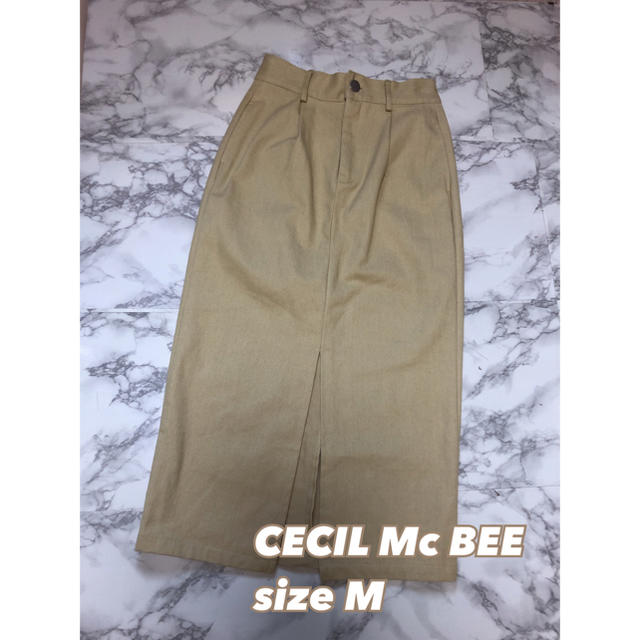 CECIL McBEE(セシルマクビー)の⑥⑧②CECIL Mc BEE フロントスリット ロングスカート sizeM レディースのスカート(ロングスカート)の商品写真