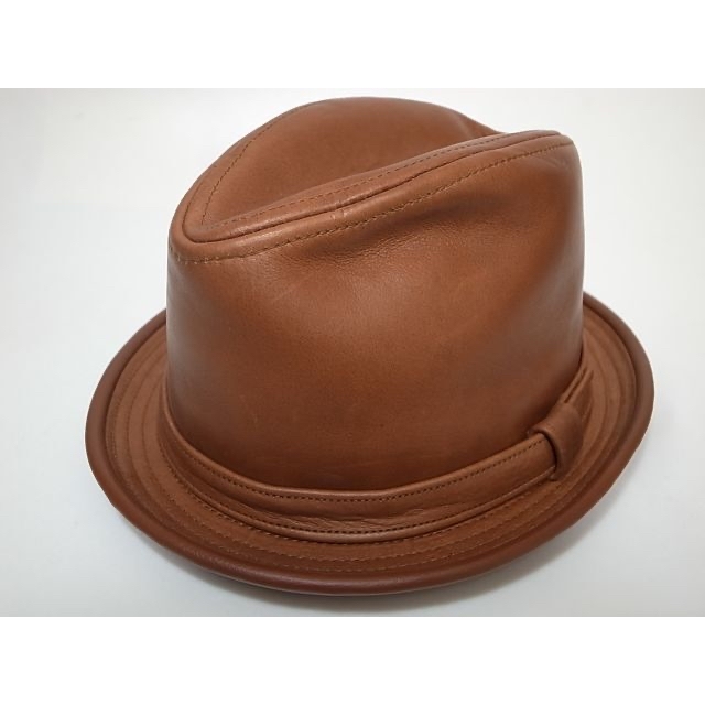 BrandyサイズニューヨークハットVintage Leather Fedora XL