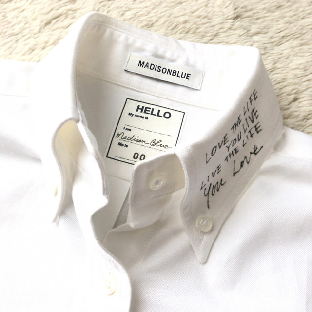 MADISONBLUE - MADISONBLUE マディソンブルー メッセージシャツ MADISONBLUE - MADISONBLUE マディソンブルー メッセージシャツ