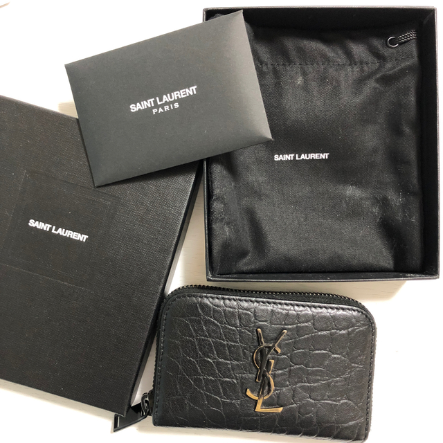 ⚠️値下げ中⚠️ YSL サンローラン  クロコ　コインケース