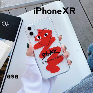 コムデギャルソン(COMME des GARCONS)のギャルソン　♡ iPhoneケース　iPhoneXR クリア　ハート　赤(iPhoneケース)