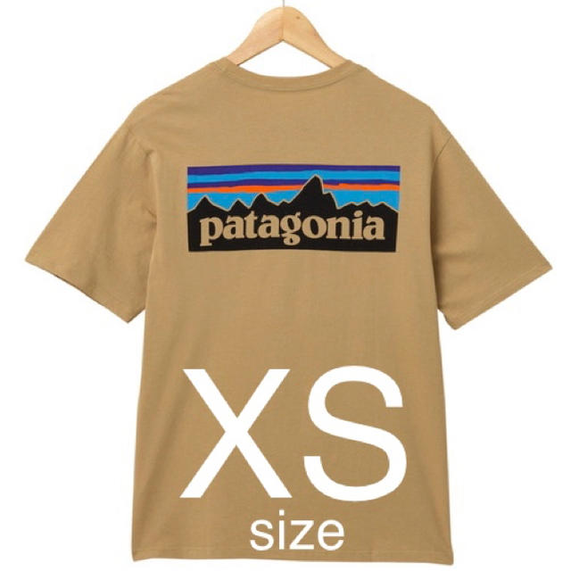 パタゴニア　メンズ　P-6ロゴ　オーガニック　Tシャツ　クラシックタン