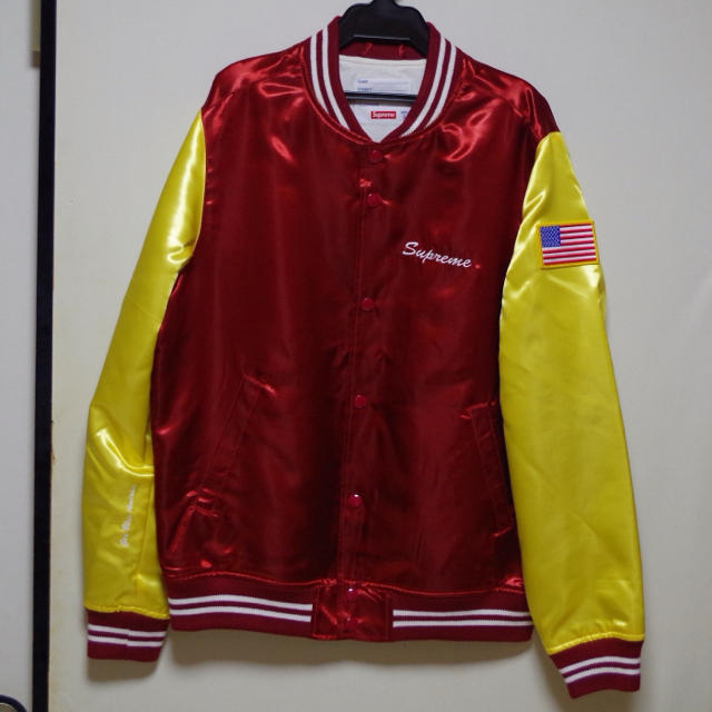 Supreme(シュプリーム)のSupreme‘SatinClubJacket’サテンブルゾン 15ss シュプ メンズのジャケット/アウター(スタジャン)の商品写真