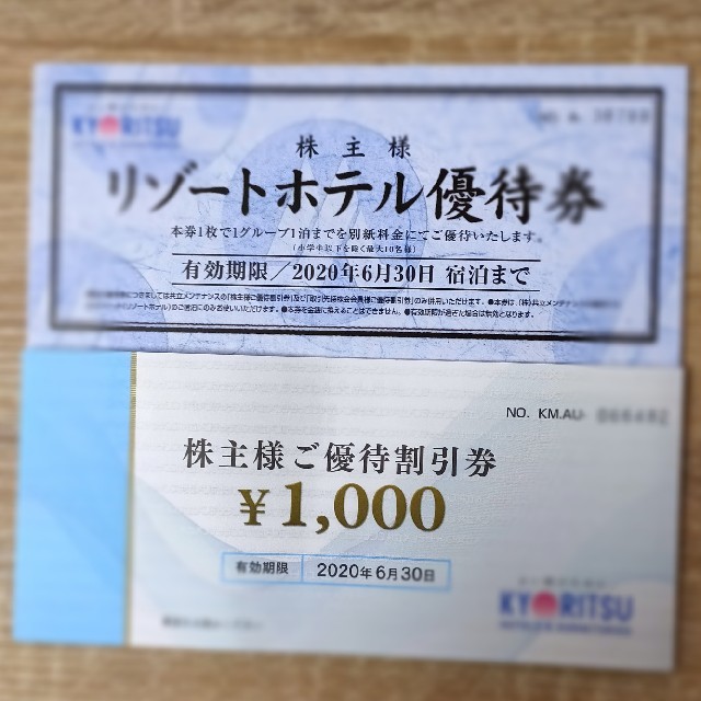 6/30 25000円分 共立メンテナンス 株主優待券