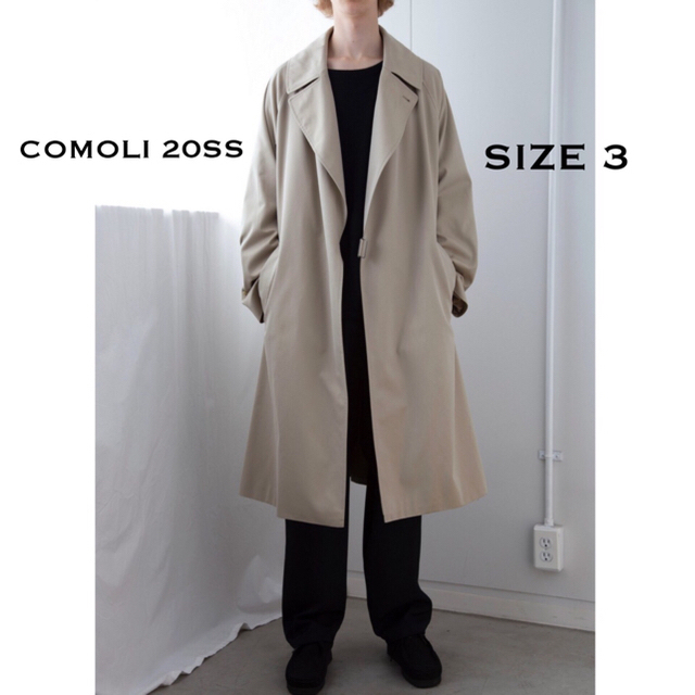 【最終価格4/4迄】COMOLI 20SS タイロッケンコート 3 beige