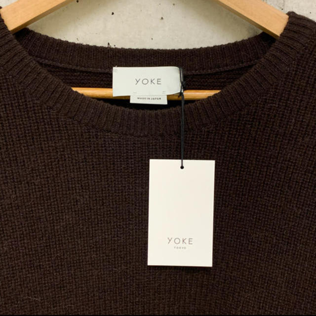 COMOLI(コモリ)のYOKE 7G oversized half brown Sサイズ メンズのトップス(ニット/セーター)の商品写真