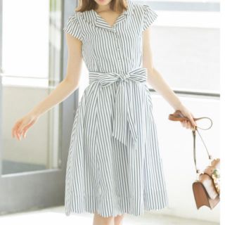 トッコ(tocco)のtocco closet♡ストライプシャツワンピース (ひざ丈ワンピース)