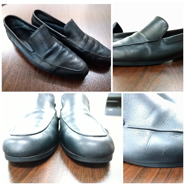 JOHN LOBB(ジョンロブ)の美品 ジョンロブ レザー ローファー ブラック 黒 イタリア製 7 1/2 袋付 メンズの靴/シューズ(ドレス/ビジネス)の商品写真