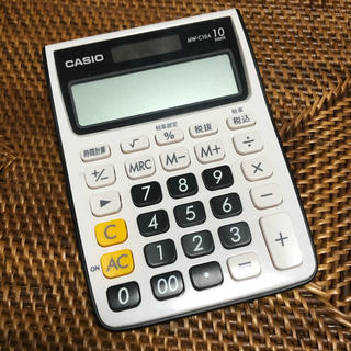 カシオ(CASIO)のCASIO ソーラー 電卓 MW-C10A(オフィス用品一般)