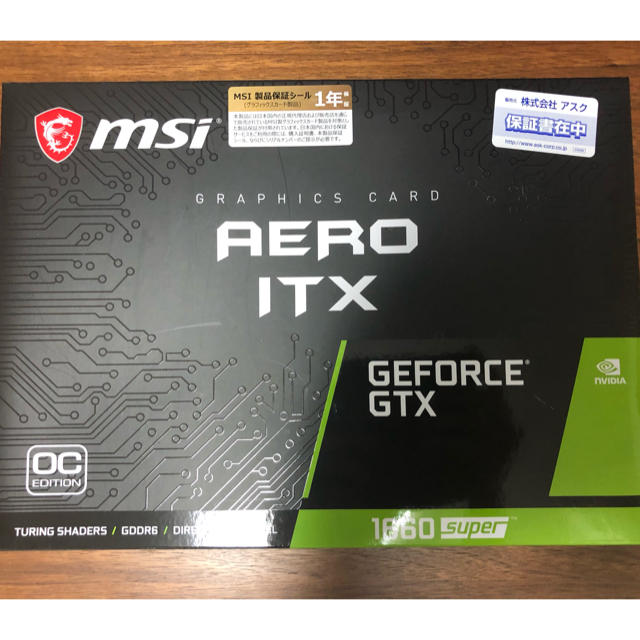 GeForce GTX1660super MSI AERO ITXPCパーツ