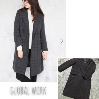 GLOBAL WORK　グローバルワーク　チェック　チェスター　コート