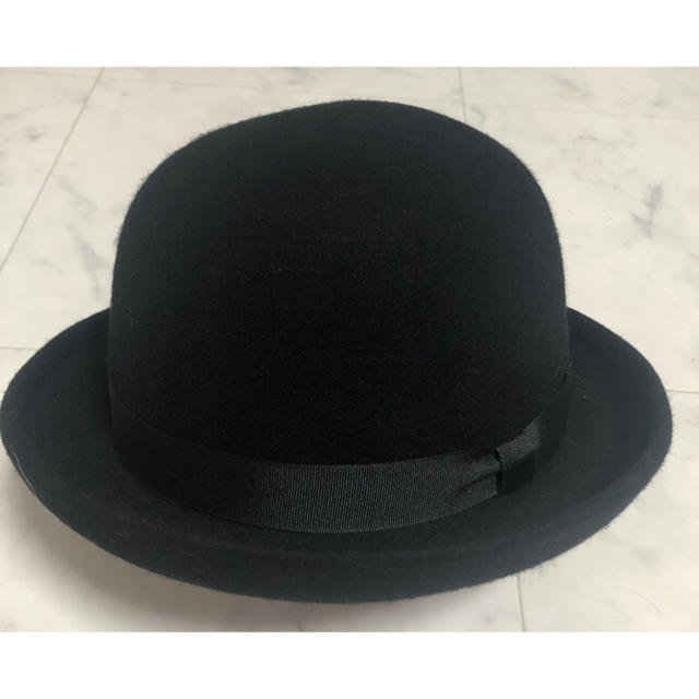 ボーラーハット　帽子　ルーベン　ハット　メンズ　ブラック　ウール　フリーサイズ メンズの帽子(ハット)の商品写真