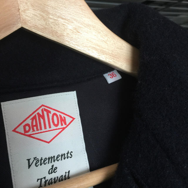 DANTON ウールコート 36ネイビー レディースのジャケット/アウター(ピーコート)の商品写真