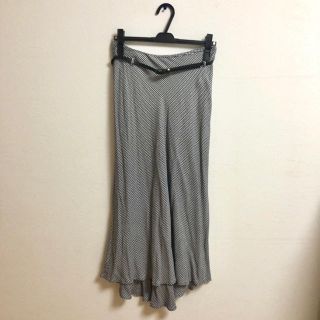 ザラ(ZARA)のZARA ベルト付き千鳥柄スカート(ロングスカート)