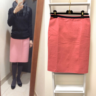 ドゥロワー(Drawer)の定価65000円　drawer ドゥロワー　リバーシブル　スカート　38(ひざ丈スカート)
