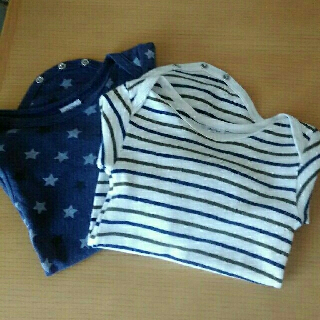 PETIT BATEAU(プチバトー)のPETIT BATEAU 長袖ボディ 肌着 ロンパース 2枚セット キッズ/ベビー/マタニティのベビー服(~85cm)(肌着/下着)の商品写真