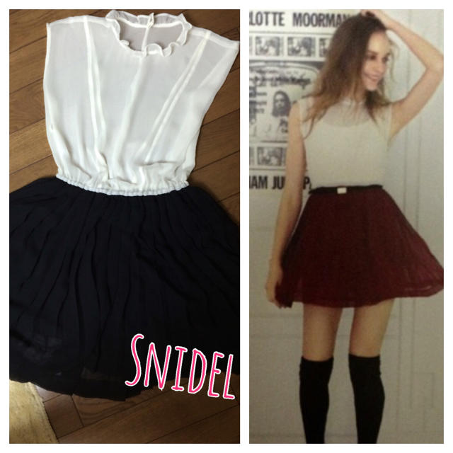 SNIDEL(スナイデル)のSnidel♡シフォンプリーツワンピ レディースのワンピース(ミニワンピース)の商品写真