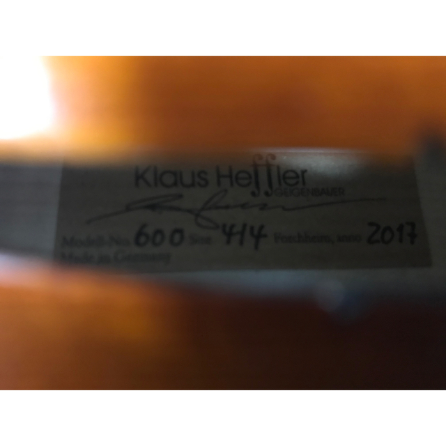 Klaus Heffler 600 2017年製 楽器の弦楽器(ヴァイオリン)の商品写真