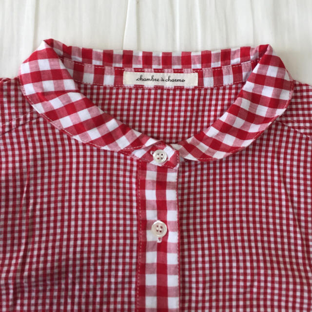 CHILD WOMAN(チャイルドウーマン)の赤チェック☆シャツワンピース レディースのワンピース(ひざ丈ワンピース)の商品写真