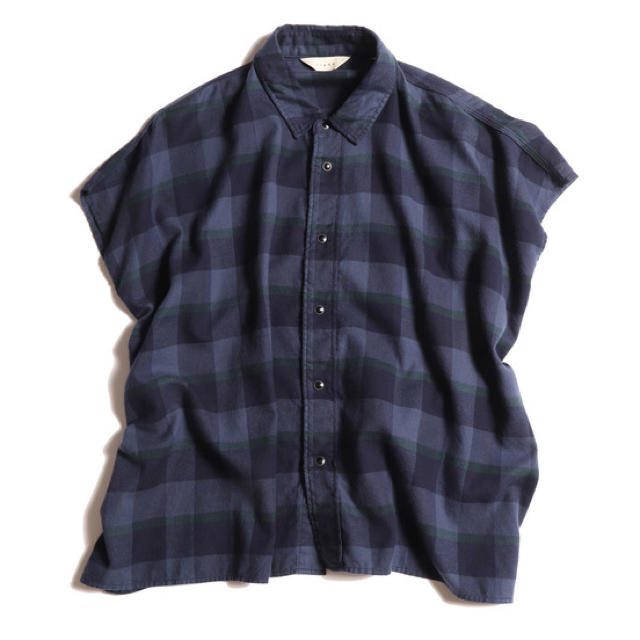 Jieda(ジエダ)のJieDa OVER SLEEVE LESS SHIRT NAVY メンズのトップス(シャツ)の商品写真