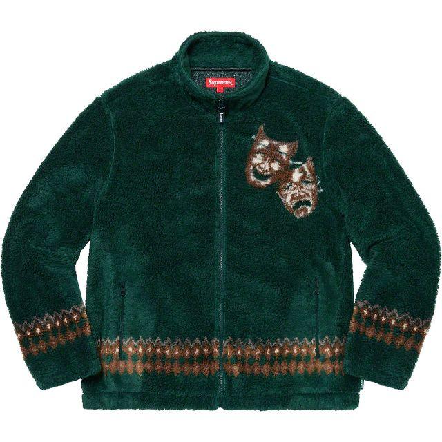 Drama Mask Fleece Jacket 緑 MDarkGreenサイズ