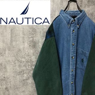 ノーティカ(NAUTICA)の【さるよ来い様専用☆】ノーティカ☆チノチェックデニム切替クレイジーパターンシャツ(シャツ)