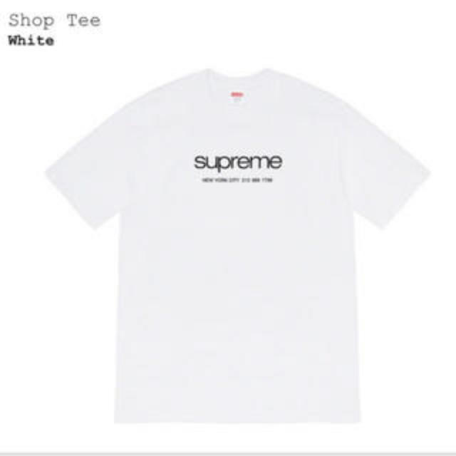 supreme shop tee white S